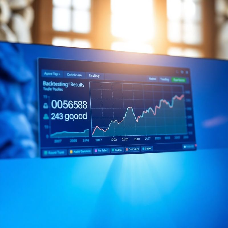 Podroben pogled na backtesting vmesnik z equity krivuljo in prikazom drawdowna
